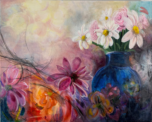 Floral Eruption in Cobalt